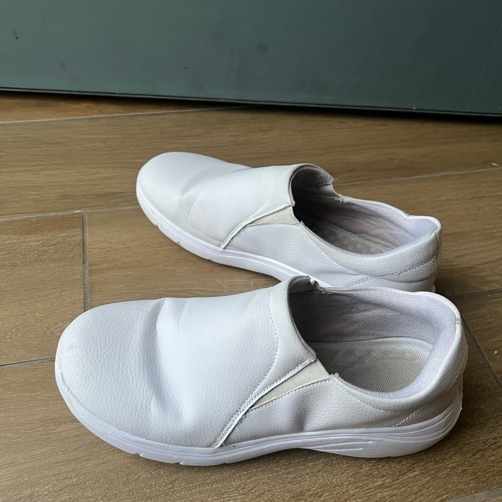 White Slip-On Sneakers
